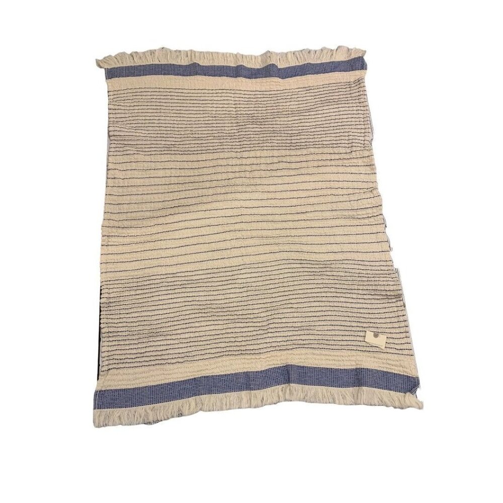 Anthropologie Table Cover Runner 21 x 28" New 100% Cotton Boho Fringed